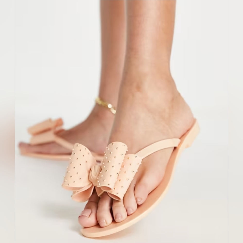 Melissa Pink Bow Sandals Size 9